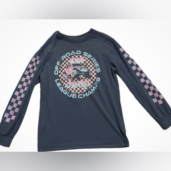 Jeep Off-Road Series Kids Long Sleeve Tee  Dark Gray size L 10/12 - Picture 1 of 5